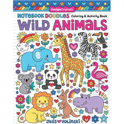 NOTEBOOK DOODLES WILD ANIMALS: COLORING & ACTIVITY BOOK