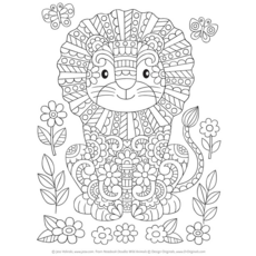NOTEBOOK DOODLES WILD ANIMALS: COLORING & ACTIVITY BOOK