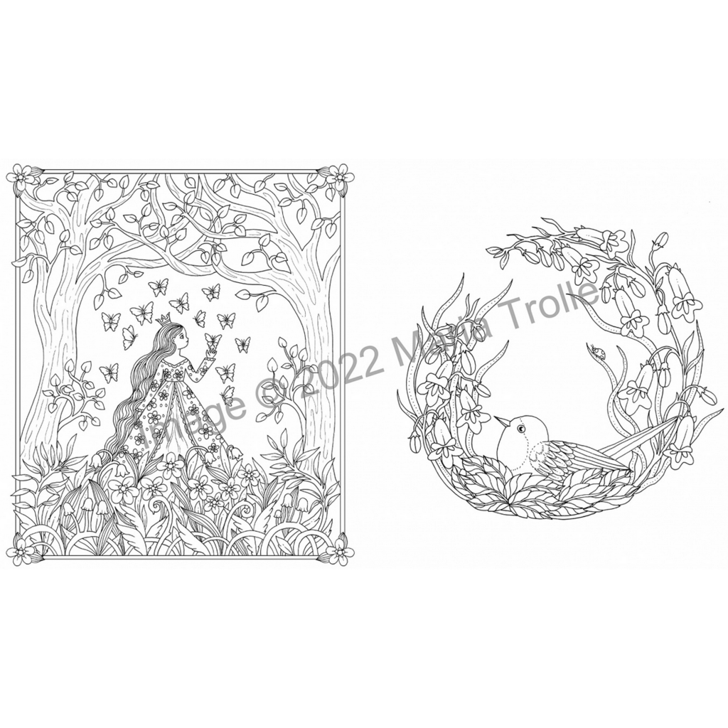 GIBBS SMITH MOON VALLEY COLORING BOOK HB TROLLE