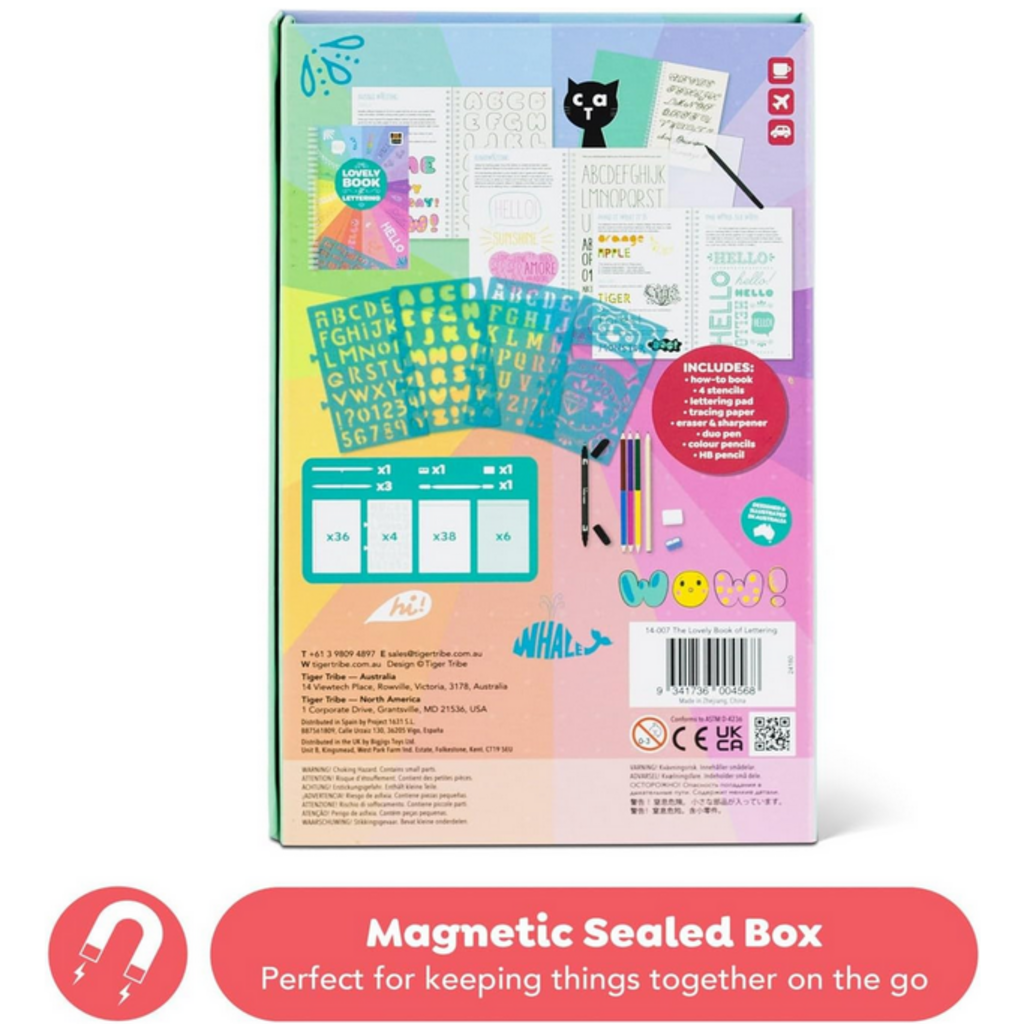 TIGER TRIBE THE LOVELY BOOK OF LETTERING KIT