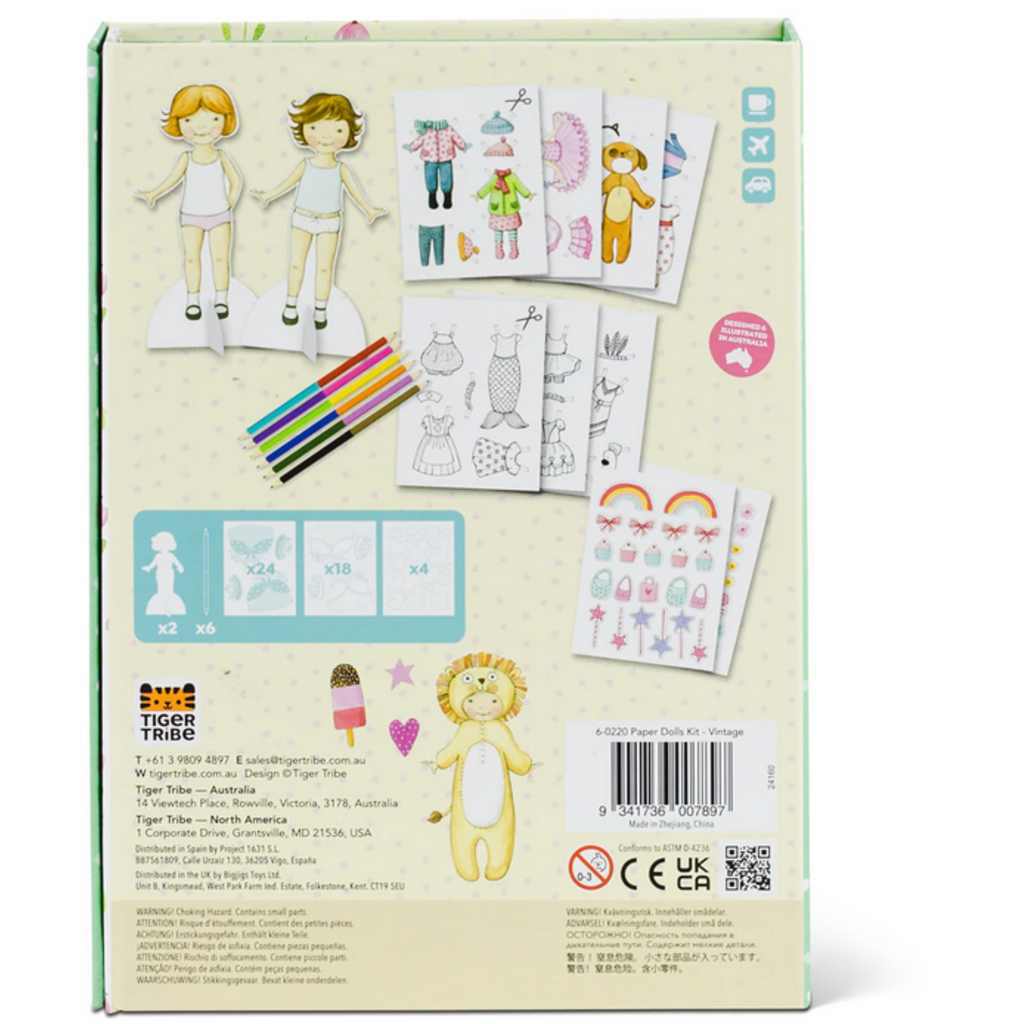TIGER TRIBE VINTAGE PAPER DOLLS KIT