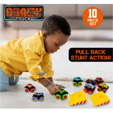 THIN AIR BRANDS DIE CAST PULL BACK 10 PC TRUCK SET