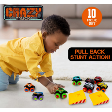 THIN AIR BRANDS DIECAST PULL BACK 10 PC TRUCK SET