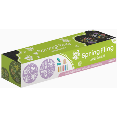 US TOY CHALK STENCIL KIT SPRING FLING