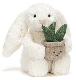 JELLY CAT CREAM BUNNY WITH PLANT