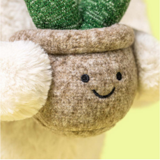 JELLY CAT CREAM BUNNY WITH PLANT