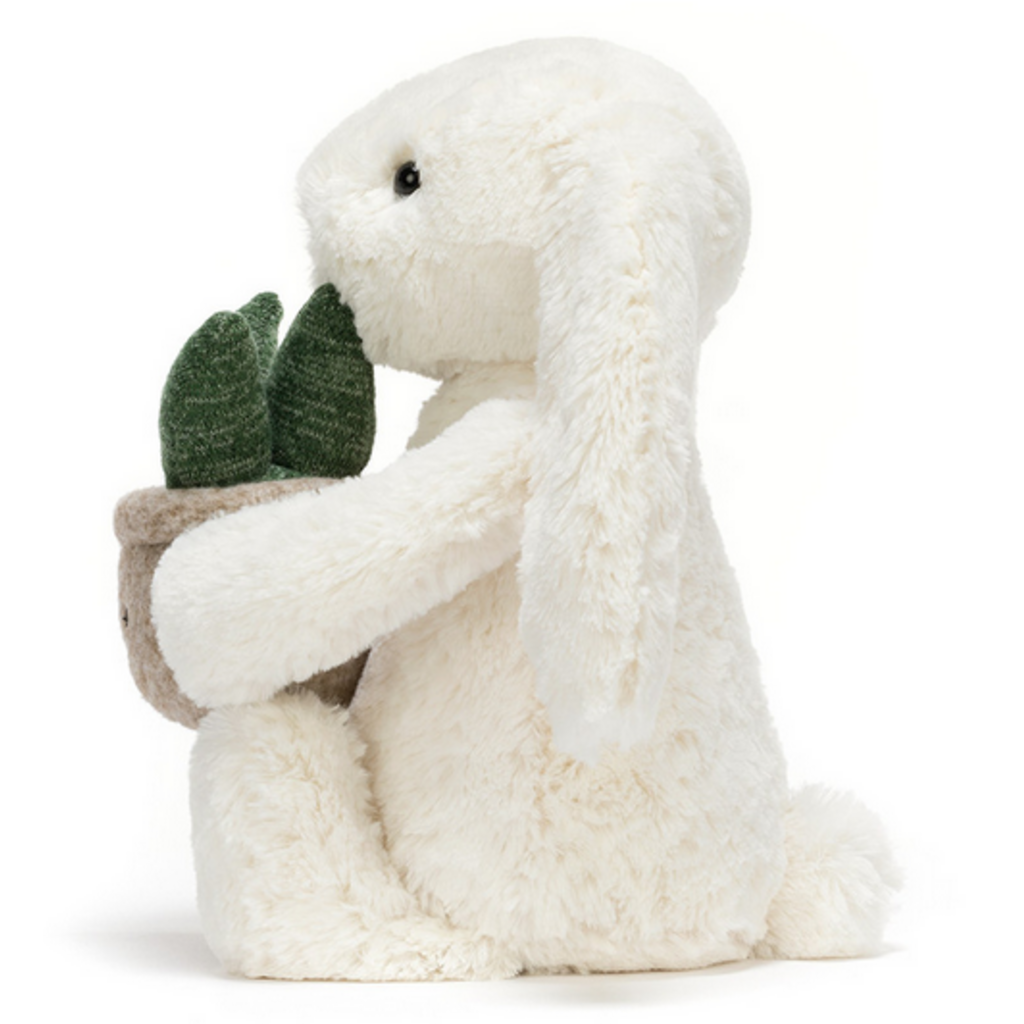 JELLY CAT CREAM BUNNY WITH PLANT