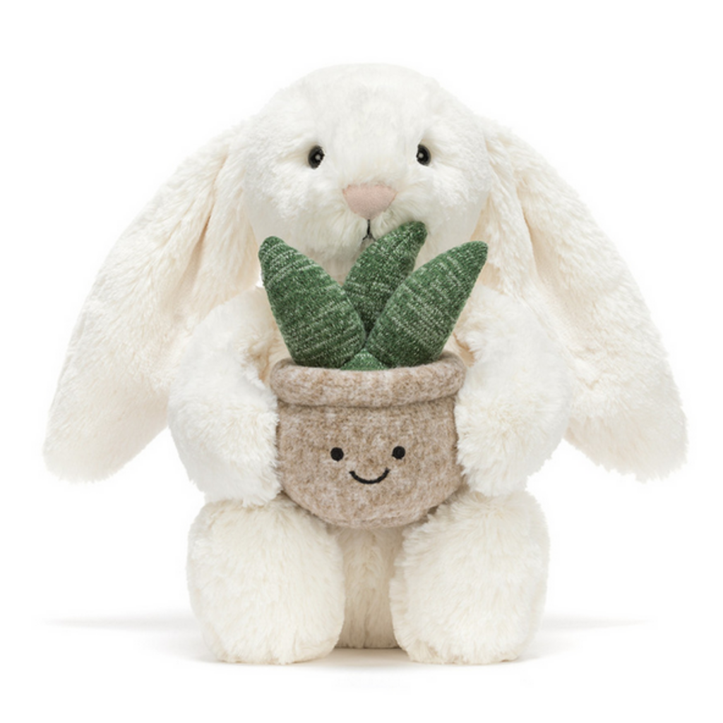 JELLY CAT CREAM BUNNY WITH PLANT