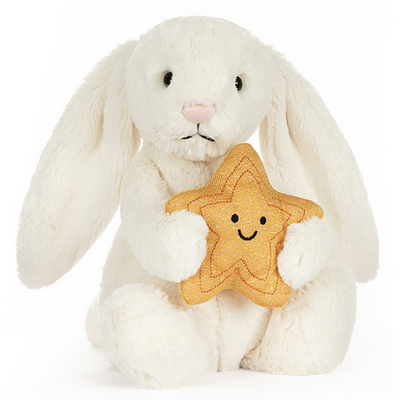 JELLY CAT CREAM BUNNY WITH STAR