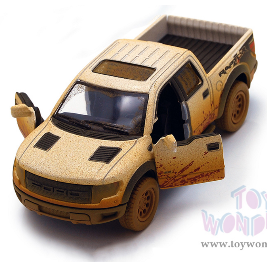 KINSMART MUDDY FORD F-150 SVT RAPTOR SUPERCREW PICKUP DIECAST