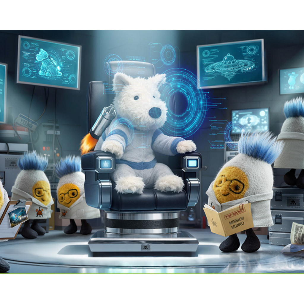 JELLY CAT MUNRO SCOTTIE DOG SPACE OUTFIT