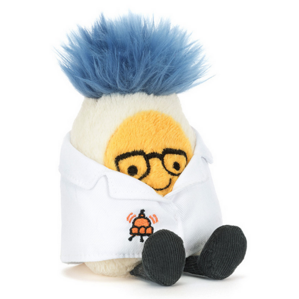JELLY CAT AMUSEABLES BOILED EGG SCIENTIST OUTFIT