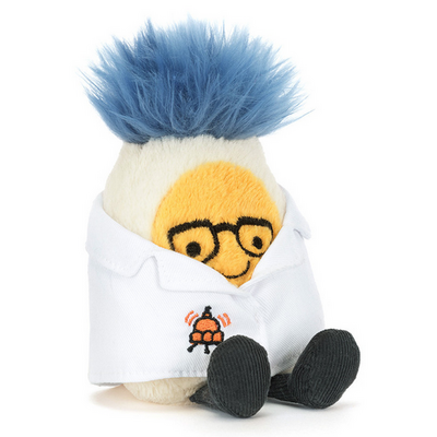 JELLY CAT AMUSEABLES BOILED EGG SCIENTIST OUTFIT