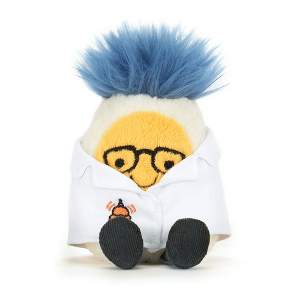 JELLY CAT AMUSEABLES BOILED EGG SCIENTIST OUTFIT