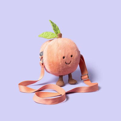 JELLY CAT AMUSEABLES PEACH SHOULDER BAG