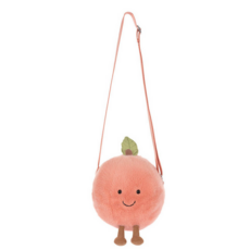 JELLY CAT AMUSEABLES PEACH SHOULDER BAG