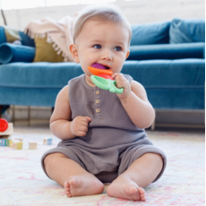 INFANTINO LIL' NIBBLES TEXTURED TEXTURED SILICONE TEETHER