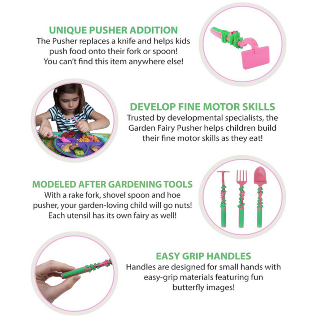 CONSTRUCTIVE EATING CONSTRUCTIVE EATING GARDEN FAIRY SET OF 3 UTENSILS