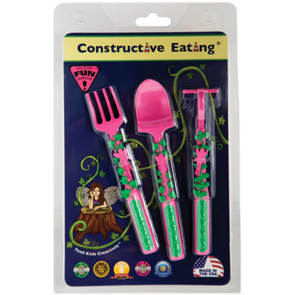 CONSTRUCTIVE EATING CONSTRUCTIVE EATING GARDEN FAIRY SET OF 3 UTENSILS