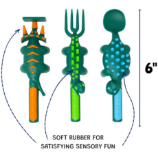 CONSTRUCTIVE EATING CONSTRUCTIVE EATING DINO SET OF 3 UTENSILS