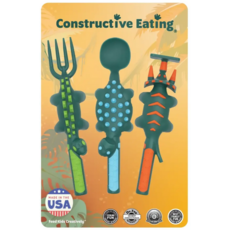 CONSTRUCTIVE EATING CONSTRUCTIVE EATING DINO SET OF 3 UTENSILS