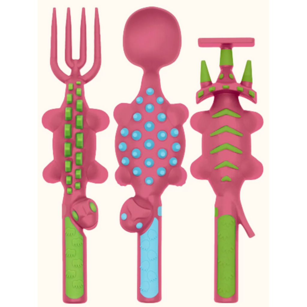 CONSTRUCTIVE EATING CONSTRUCTIVE EATING DINO SET OF 3 UTENSILS