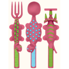 CONSTRUCTIVE EATING CONSTRUCTIVE EATING DINO SET OF 3 UTENSILS