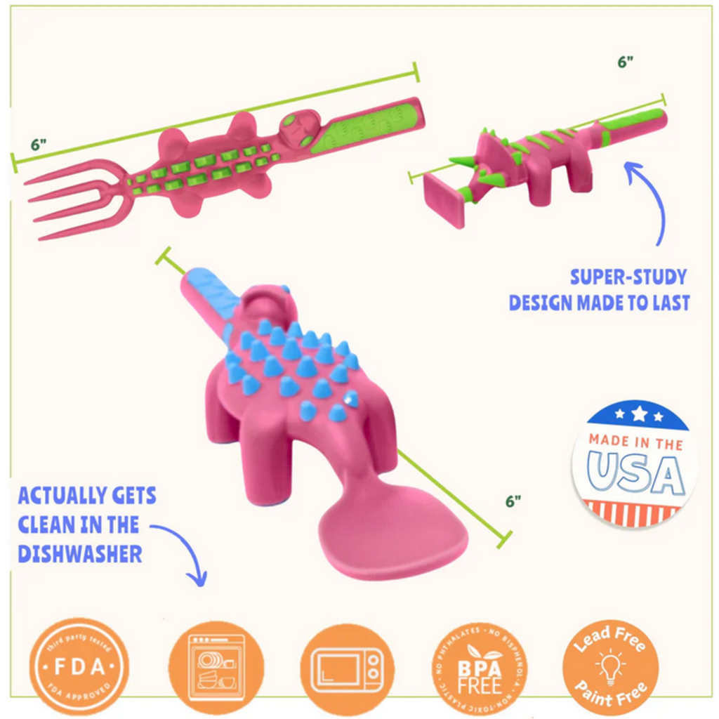 CONSTRUCTIVE EATING CONSTRUCTIVE EATING DINO SET OF 3 UTENSILS