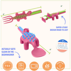 CONSTRUCTIVE EATING CONSTRUCTIVE EATING DINO SET OF 3 UTENSILS