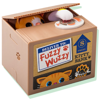 FUZZY WUZZY KITTY  BANK