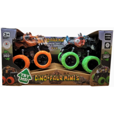 DINO-FAUR MINI FRICTION POWERED PUSH N GO 2 PACK