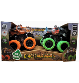 DINO-FAUR MINI FRICTION POWERED PUSH N GO 2 PACK