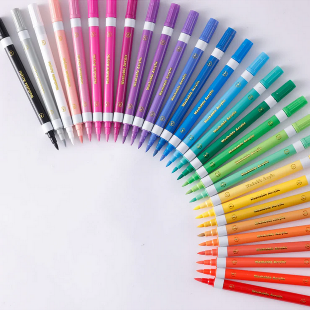 PENCIL GRIP COMPANY MAGIC STIX DOUBLE-ENDED WASHABLE ACRYLIC MARKERS