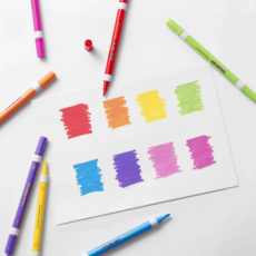 PENCIL GRIP COMPANY MAGIC STIX DOUBLE-ENDED WASHABLE ACRYLIC MARKERS