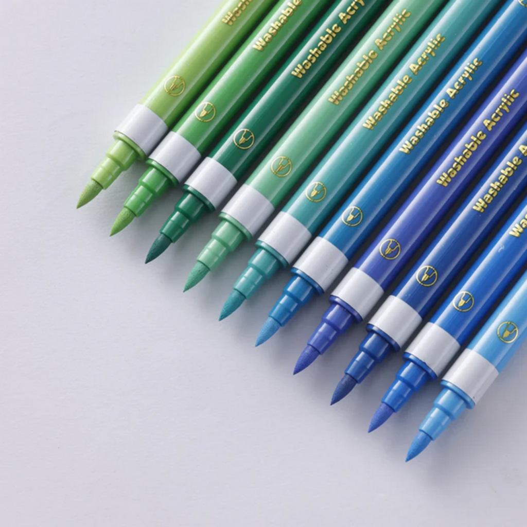 PENCIL GRIP COMPANY MAGIC STIX DOUBLE-ENDED WASHABLE ACRYLIC MARKERS