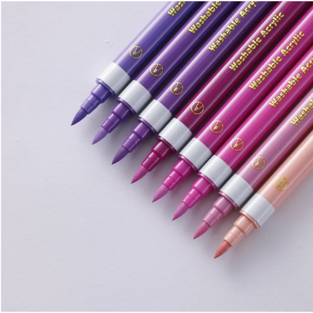 PENCIL GRIP COMPANY MAGIC STIX DOUBLE-ENDED WASHABLE ACRYLIC MARKERS