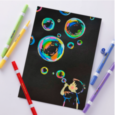 PENCIL GRIP COMPANY MAGIC STIX DOUBLE-ENDED WASHABLE ACRYLIC MARKERS