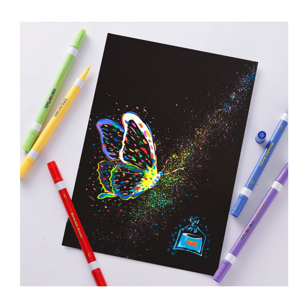 PENCIL GRIP COMPANY MAGIC STIX DOUBLE-ENDED WASHABLE ACRYLIC MARKERS