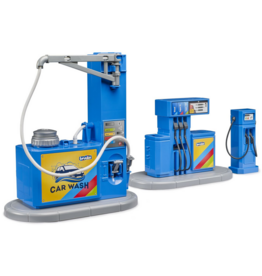 BRUDER TOYS AMERICA BWORLD FILLING STATION AND CAR WASH