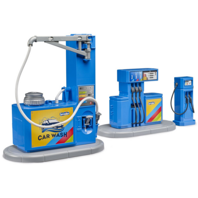 BRUDER TOYS AMERICA BWORLD FILLING STATION AND CAR WASH