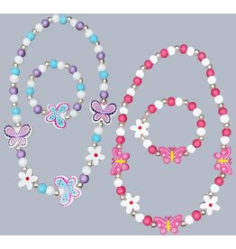 JEANNIES NECKLACE & BRACELET SET  BUTTERFLY