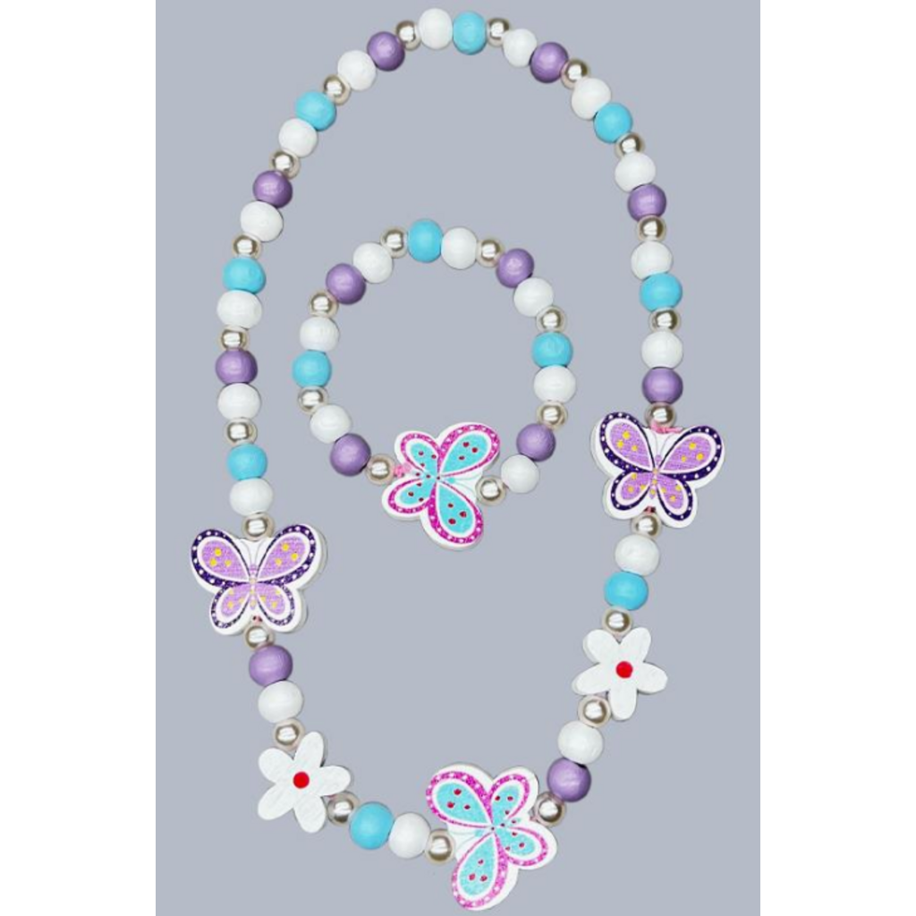JEANNIES NECKLACE & BRACELET SET  BUTTERFLY