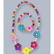 JEANNIES NECKLACE & BRACELET SET  FLOWERS