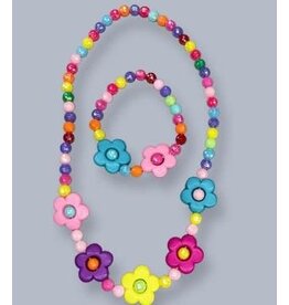 JEANNIES NECKLACE & BRACELET SET  FLOWERS