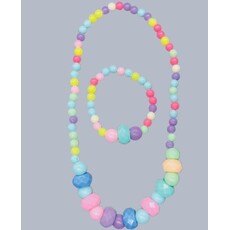 JEANNIES NECKLACE & BRACELET SET  KIDDIE PASTEL