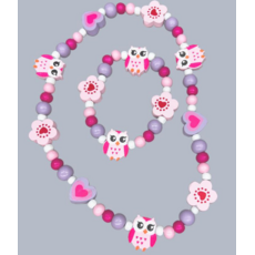 JEANNIES NECKLACE & BRACELET SET  OWLS