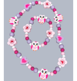 JEANNIES NECKLACE & BRACELET SET  OWLS