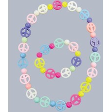 JEANNIES NECKLACE & BRACELET SET  PEACE SIGNS