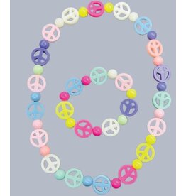 JEANNIES NECKLACE & BRACELET SET  PEACE SIGNS