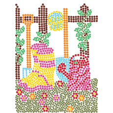 LIFELINES STAMP-BY-SHAPE SECRET GARDEN